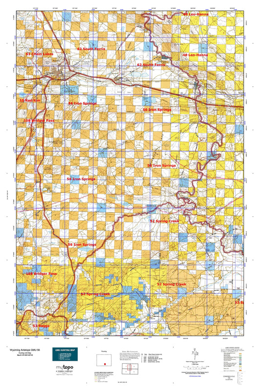 Wyoming Antelope GMU 56 Map Image