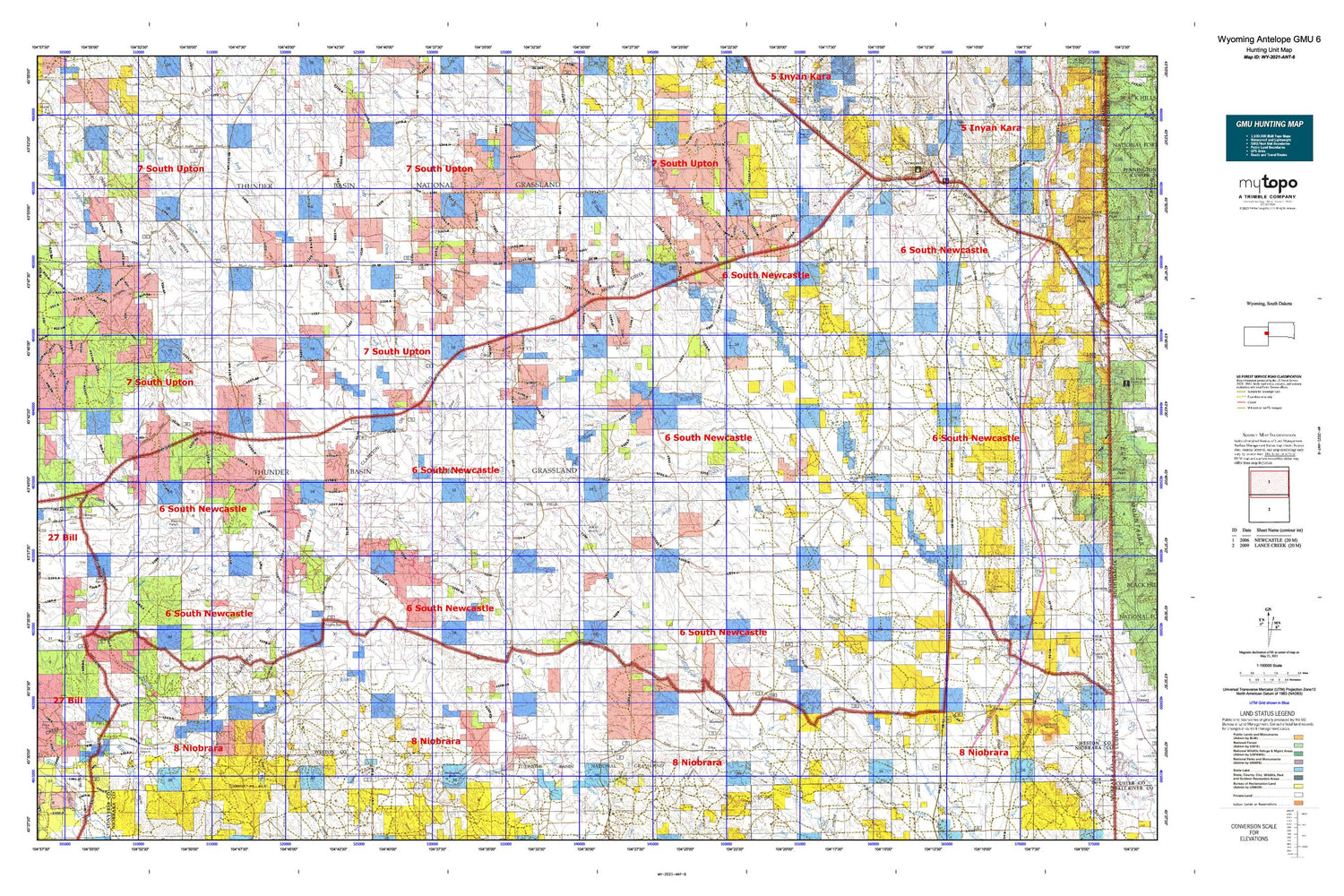 Wyoming Antelope GMU 6 Map Image