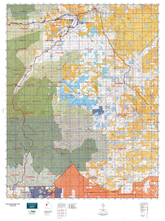 Wyoming Bighorn Sheep GMU 5 NW Map Image