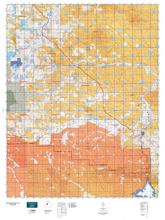 Wyoming Bighorn Sheep GMU 5 SE Map Image