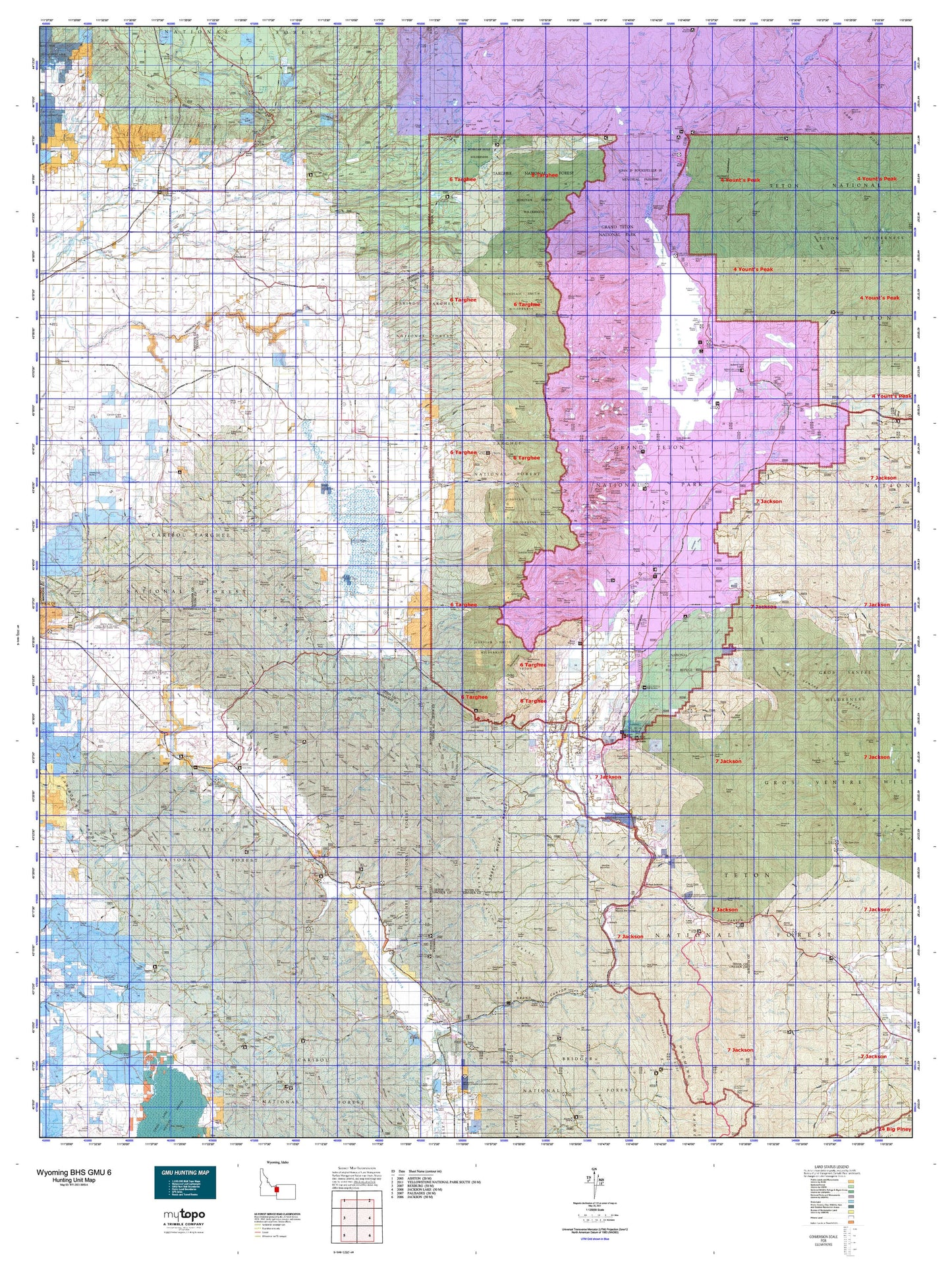 Wyoming Bighorn Sheep GMU 6 Map Image
