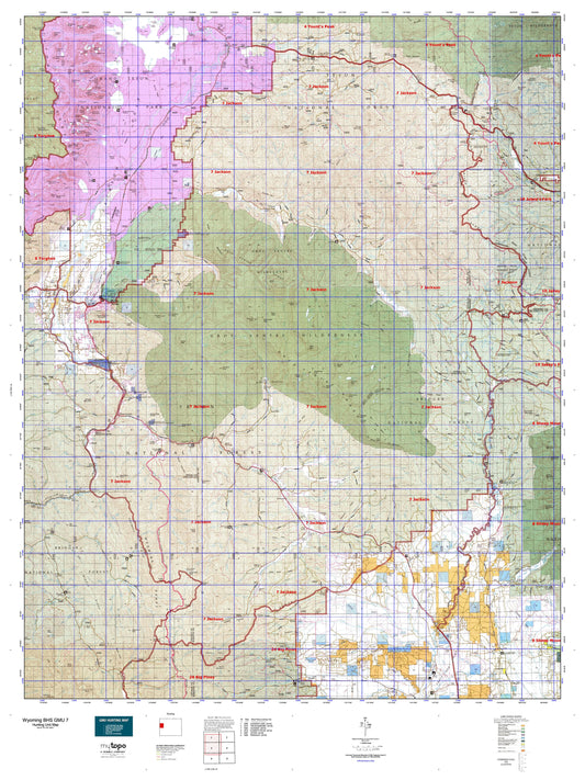 Wyoming Bighorn Sheep GMU 7 Map Image