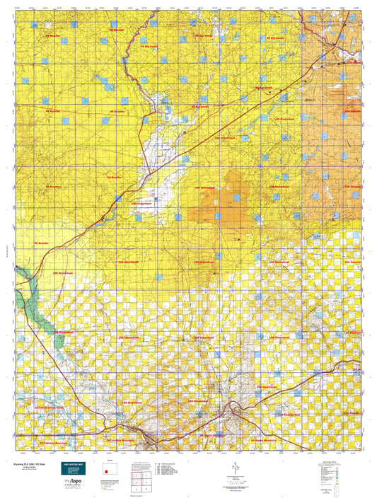 Wyoming Elk GMU 100 West Map Image