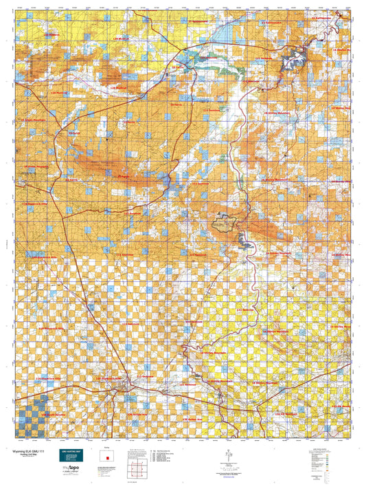 Wyoming Elk GMU 111 Map Image