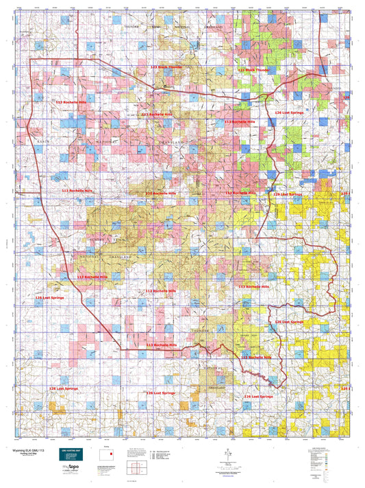 Wyoming Elk GMU 113 Map Image