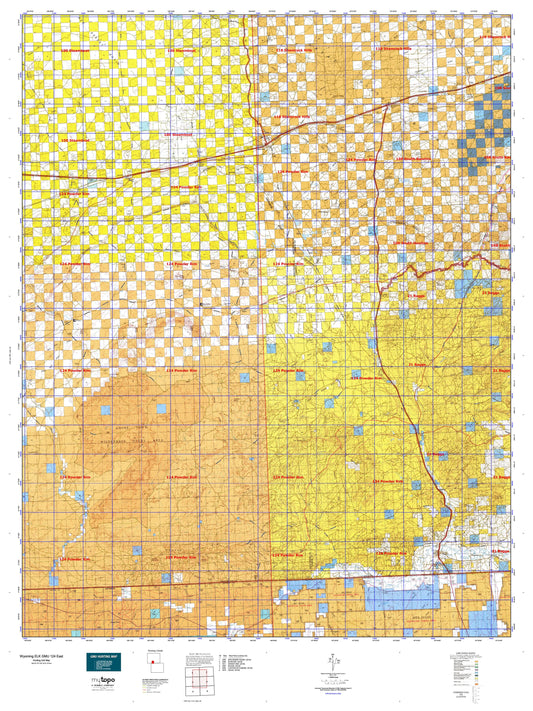 Wyoming Elk GMU 124 East Map Image
