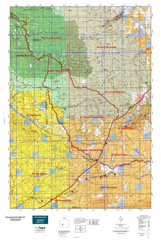 Wyoming Elk GMU 27 Map Image