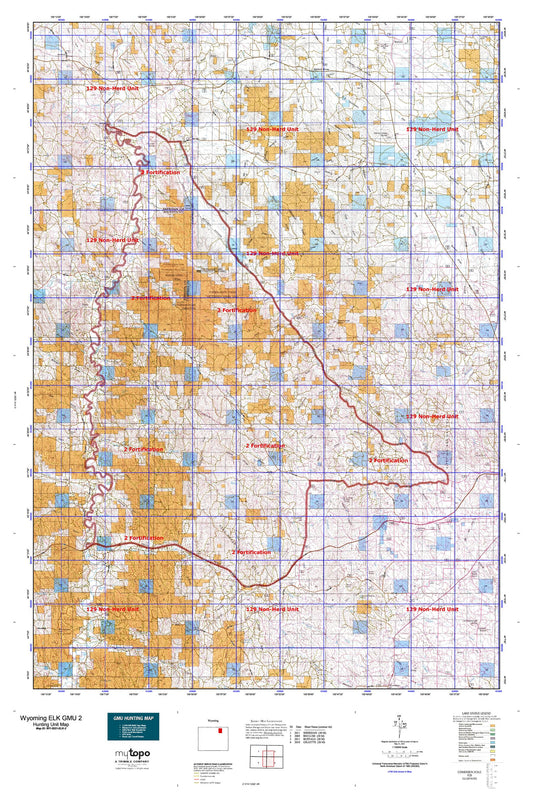 Wyoming Elk GMU 2 Map Image