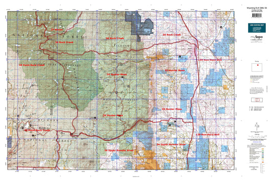 Wyoming Elk GMU 35 Map Image
