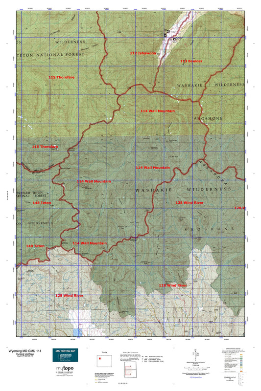 Wyoming Mule Deer GMU 114 Map Image