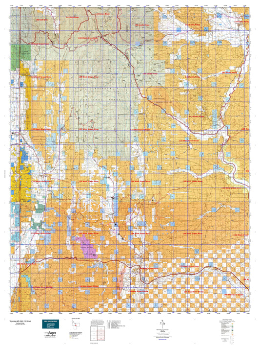 Wyoming Mule Deer GMU 135 West Map Image