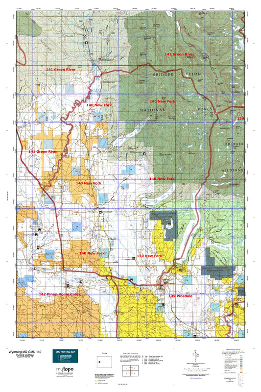 Wyoming Mule Deer GMU 140 Map Image