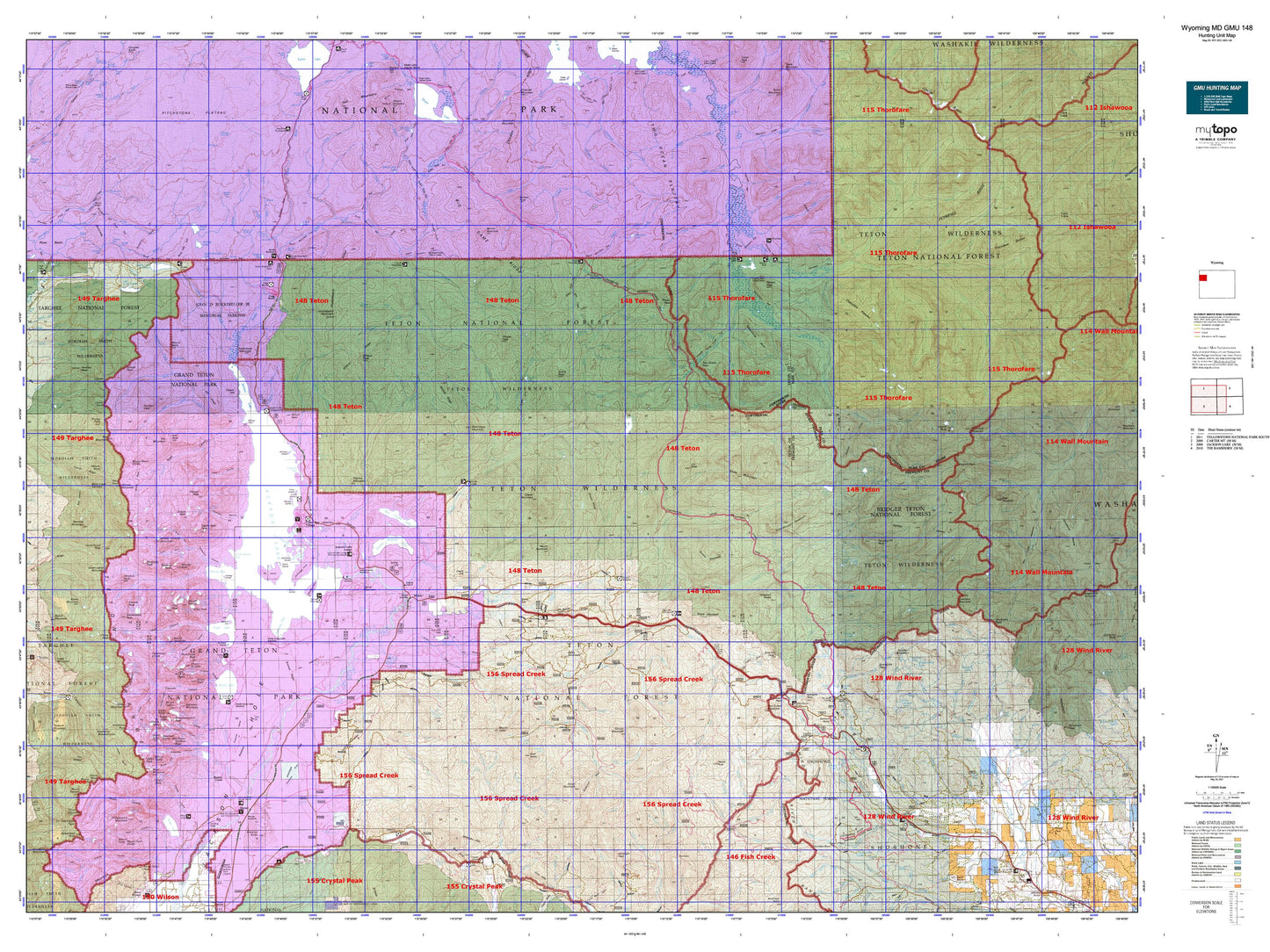Wyoming Mule Deer GMU 148 Map Image
