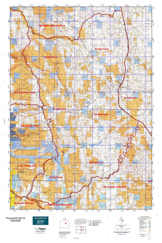 Wyoming Mule Deer GMU 33 Map Image