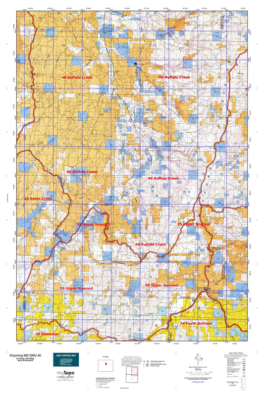 Wyoming Mule Deer GMU 40 Map Image