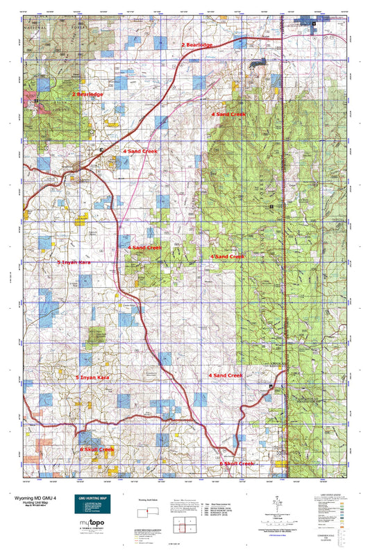 Wyoming Mule Deer GMU 4 Map Image