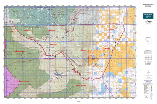 Wyoming Mountain Goat GMU 1 Map Image