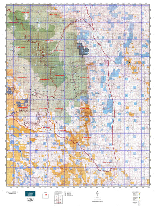 Wyoming Moose 34 Map Image