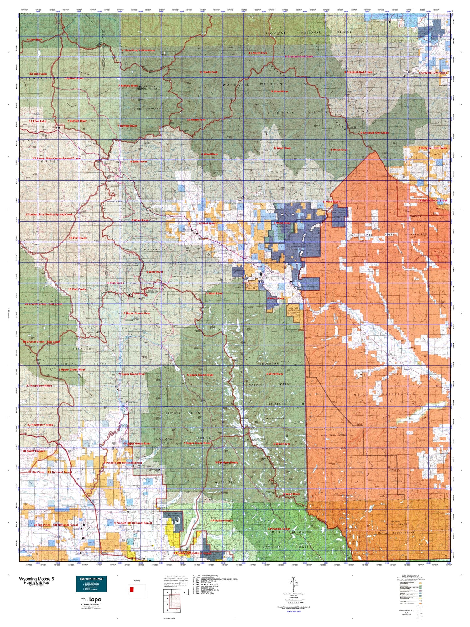 Wyoming Moose 6 Map Image
