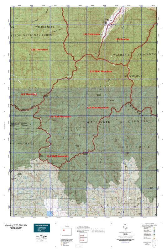 Wyoming Whitetail Deer GMU 114 Map Image