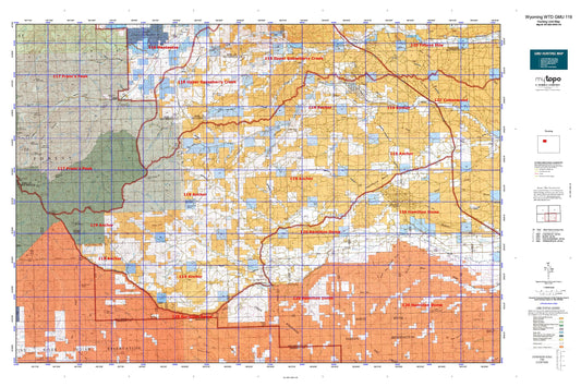 Wyoming Whitetail Deer GMU 119 Map Image