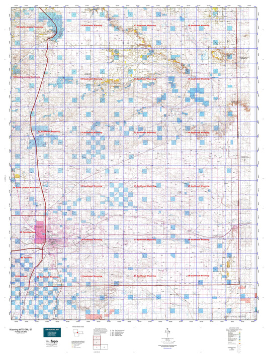 Wyoming Whitetail Deer GMU 57 Map Image