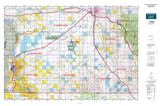 Wyoming Whitetail Deer GMU 77 Map Image