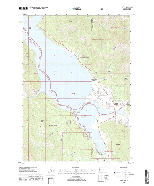 Alpine Wyoming US Topo Map Image