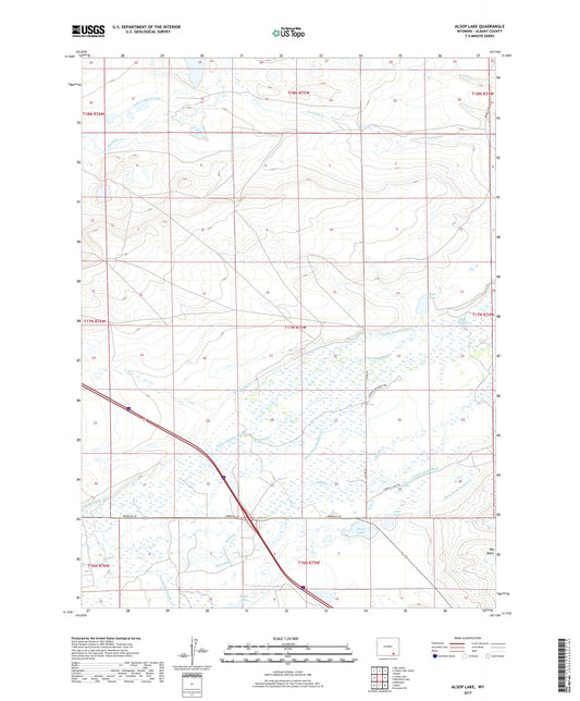 Alsop Lake Wyoming US Topo Map Image