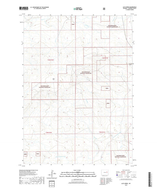 Alta Creek Wyoming US Topo Map Image