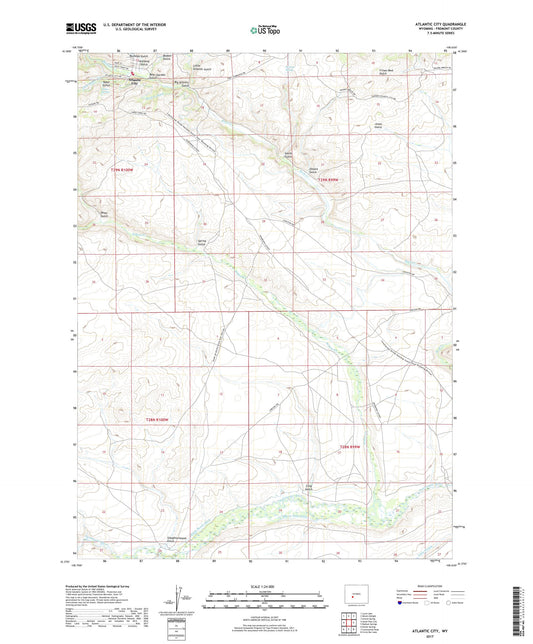 Atlantic City Wyoming US Topo Map Image
