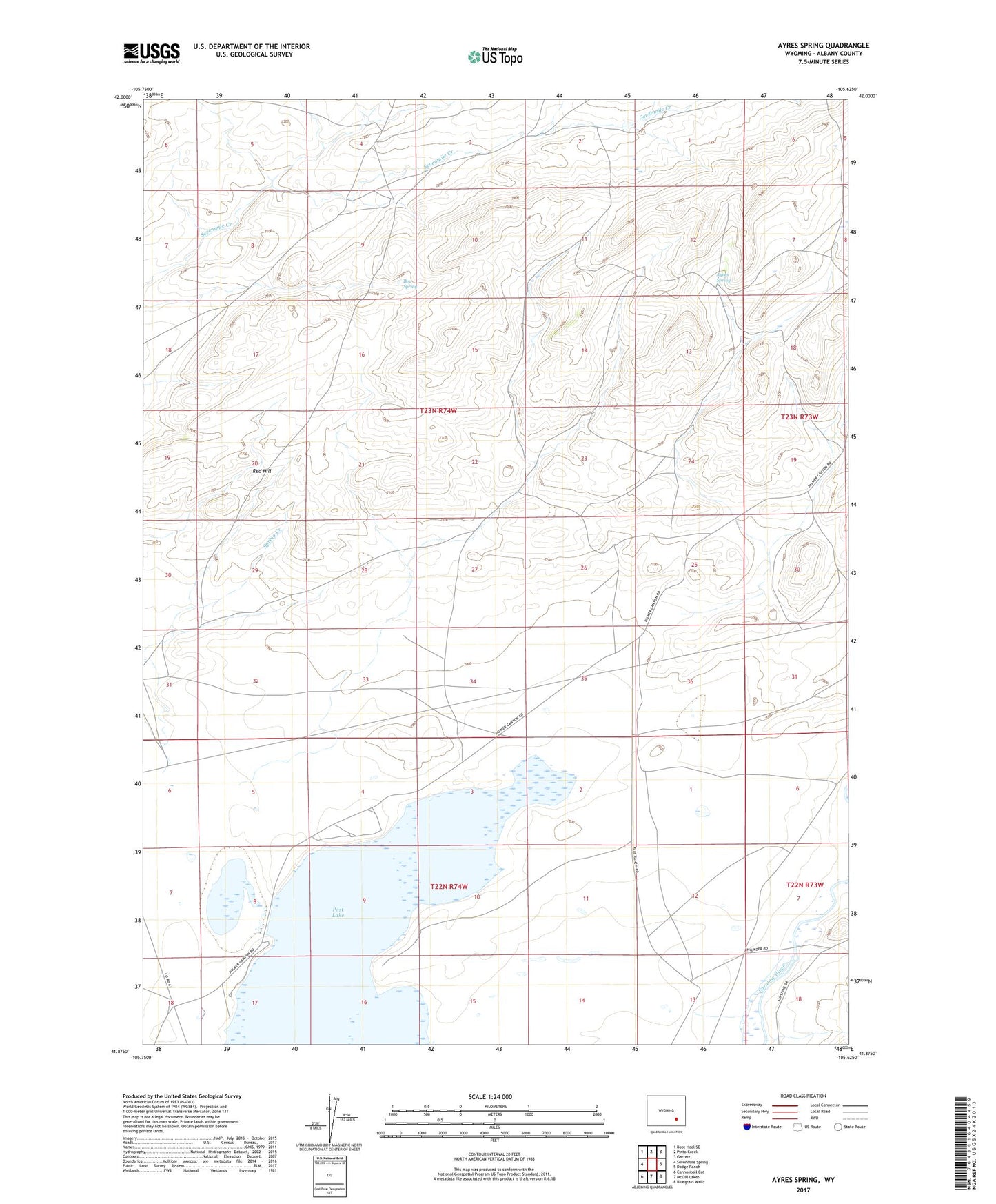 Ayres Spring Wyoming US Topo Map Image