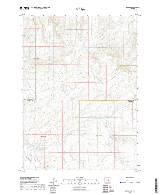 Bear Spring Wyoming US Topo Map Image