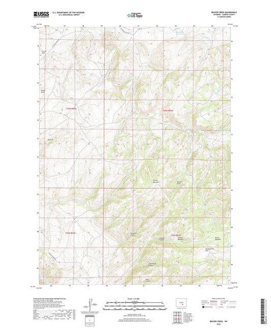 Beaver Creek Wyoming US Topo Map Image