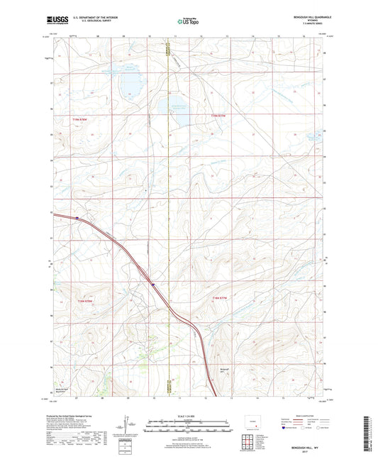 Bengough Hill Wyoming US Topo Map Image