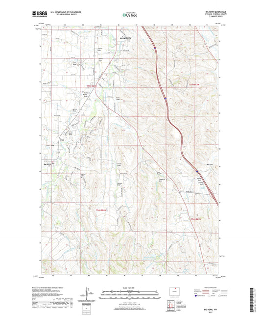 Big Horn Wyoming US Topo Map Image