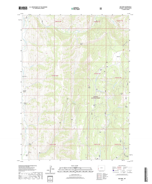 Big Park Wyoming US Topo Map Image