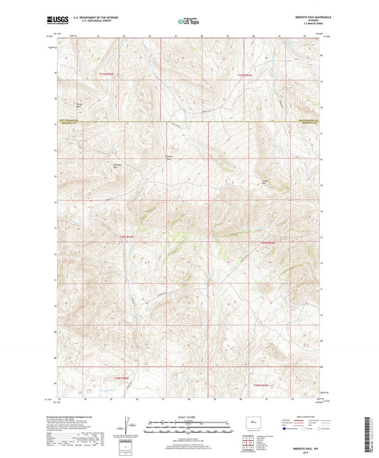 Birdseye Pass Wyoming US Topo Map Image