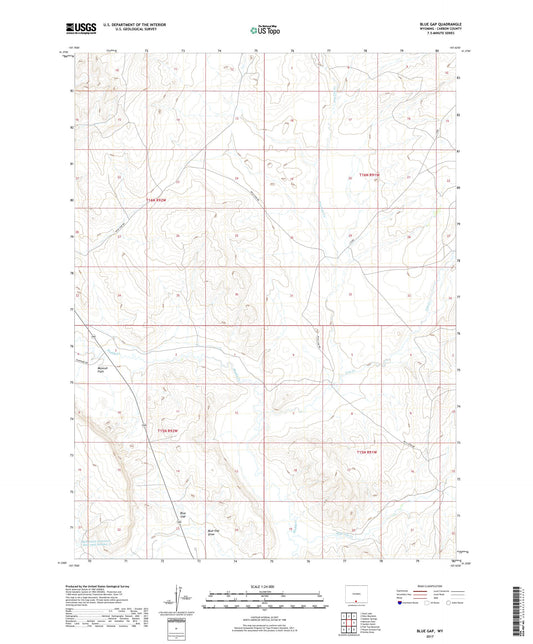 Blue Gap Wyoming US Topo Map Image