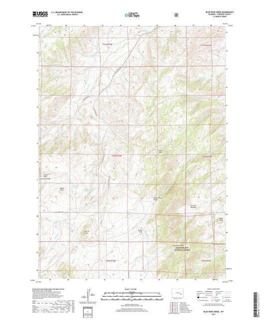Blue Nose Creek Wyoming US Topo Map Image
