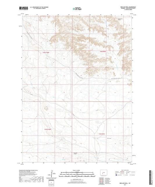 Bob Jack Well Wyoming US Topo Map Image