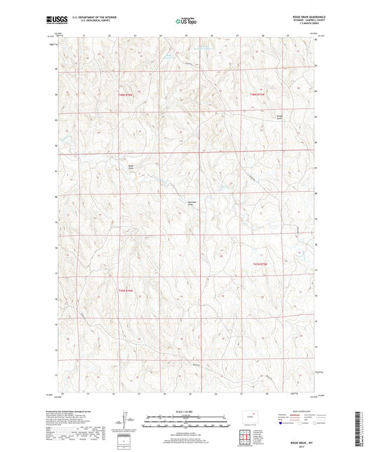 Bogie Draw Wyoming US Topo Map Image