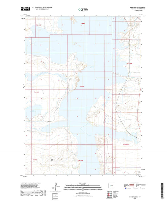 Bonneville SW Wyoming US Topo Map Image