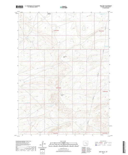 Boot Heel SE Wyoming US Topo Map Image
