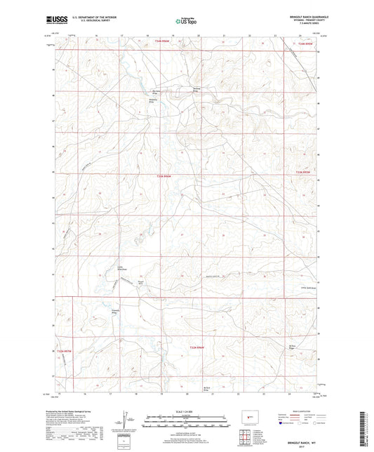 Bringolf Ranch Wyoming US Topo Map Image