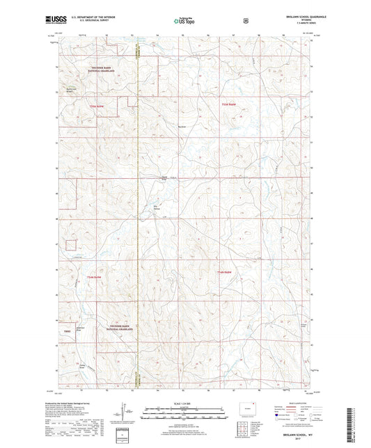 Brislawn School Wyoming US Topo Map Image