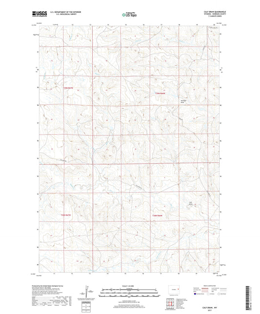Calf Draw Wyoming US Topo Map Image