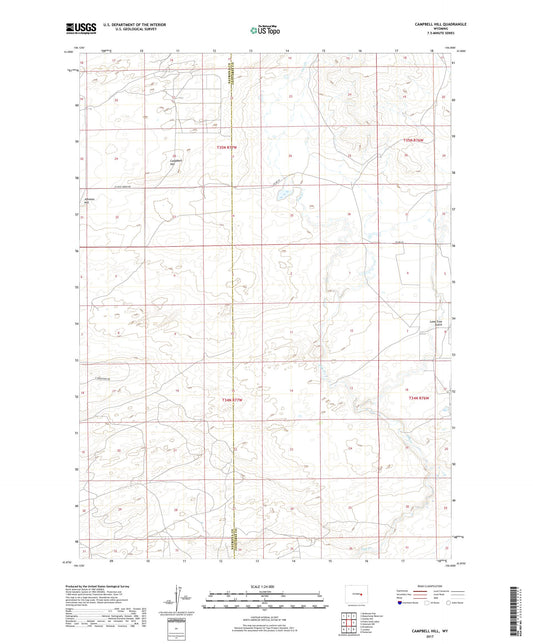 Campbell Hill Wyoming US Topo Map Image