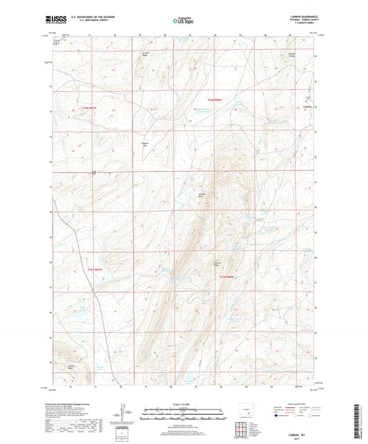 Carbon Wyoming US Topo Map Image