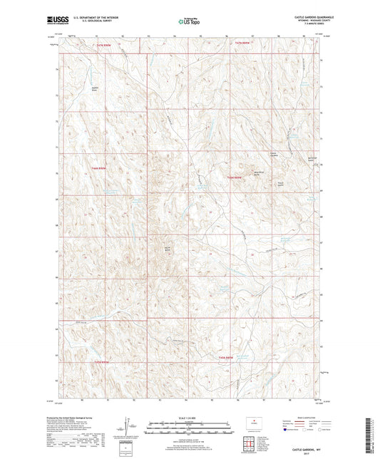 Castle Gardens Wyoming US Topo Map Image